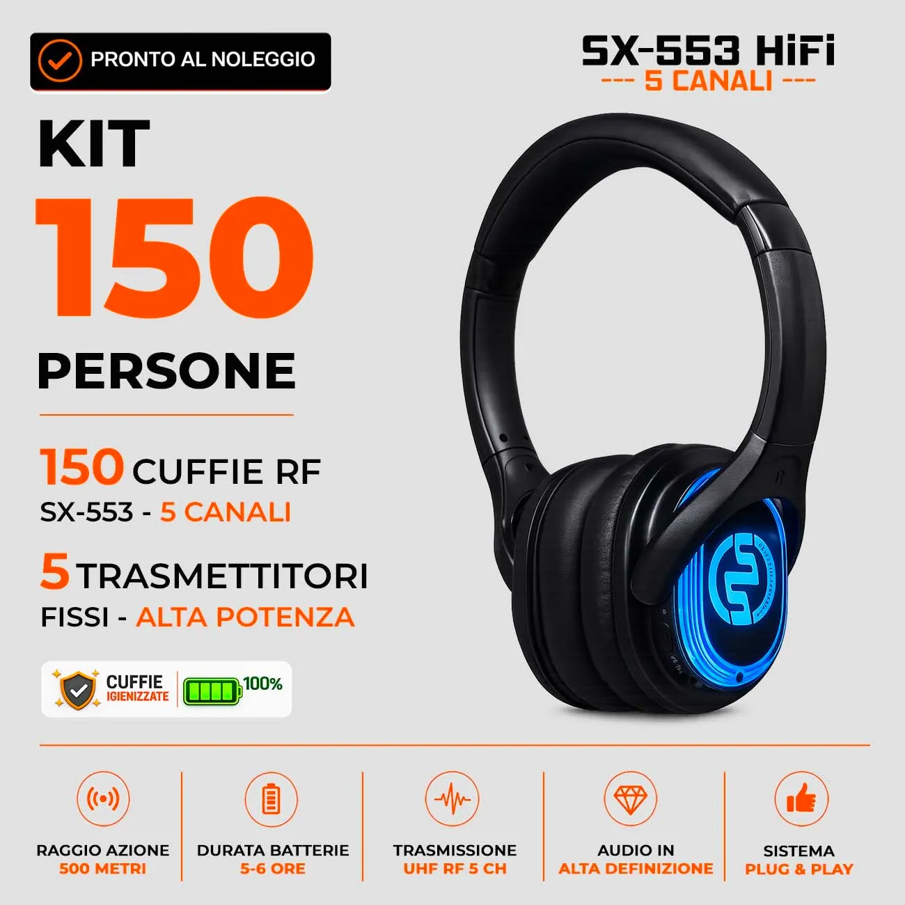 KIT 150 Cuffie | SX553