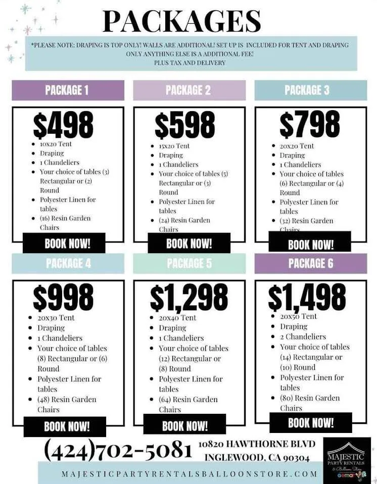 Party Rental Packages