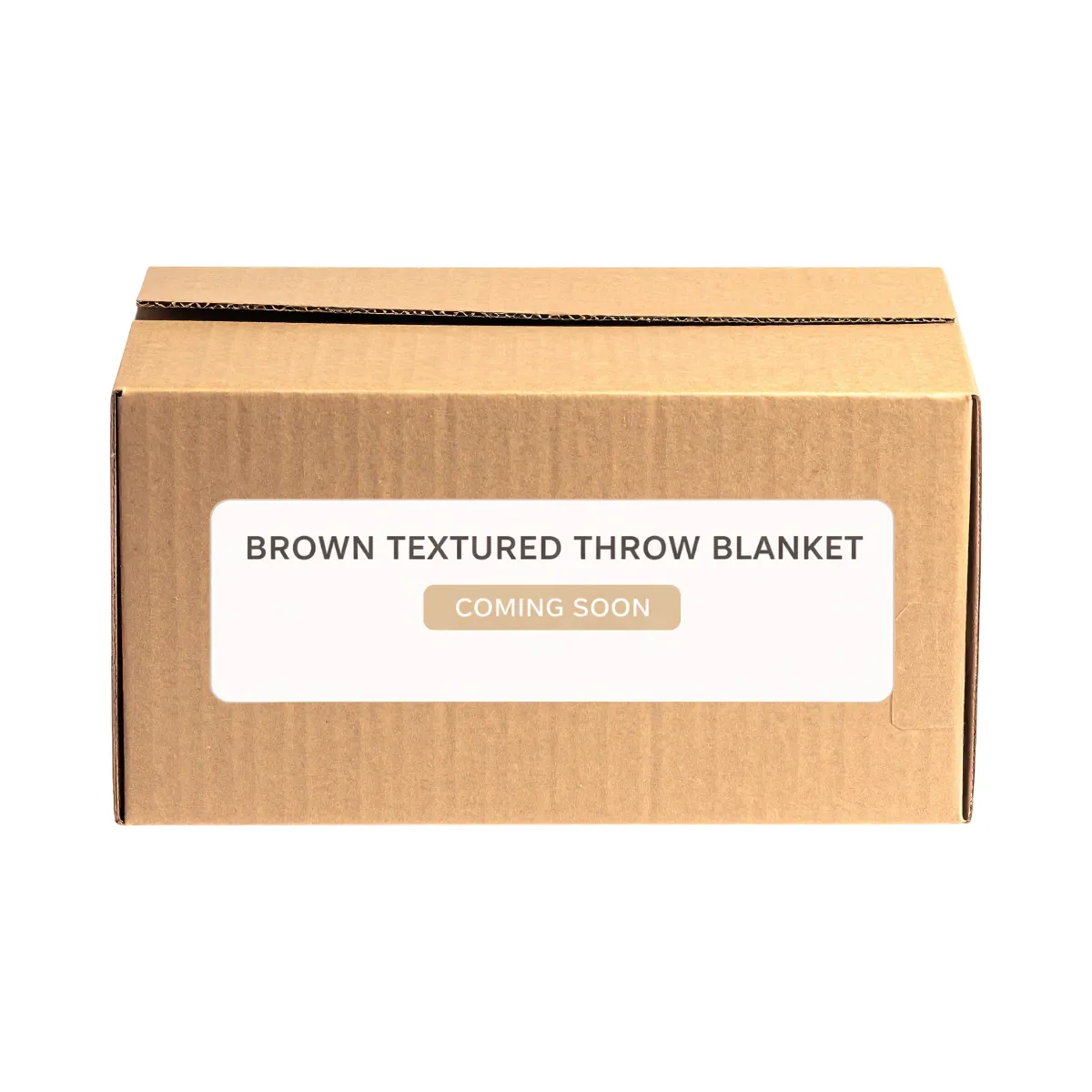 BROWN TEXTURED THROW BLANKET