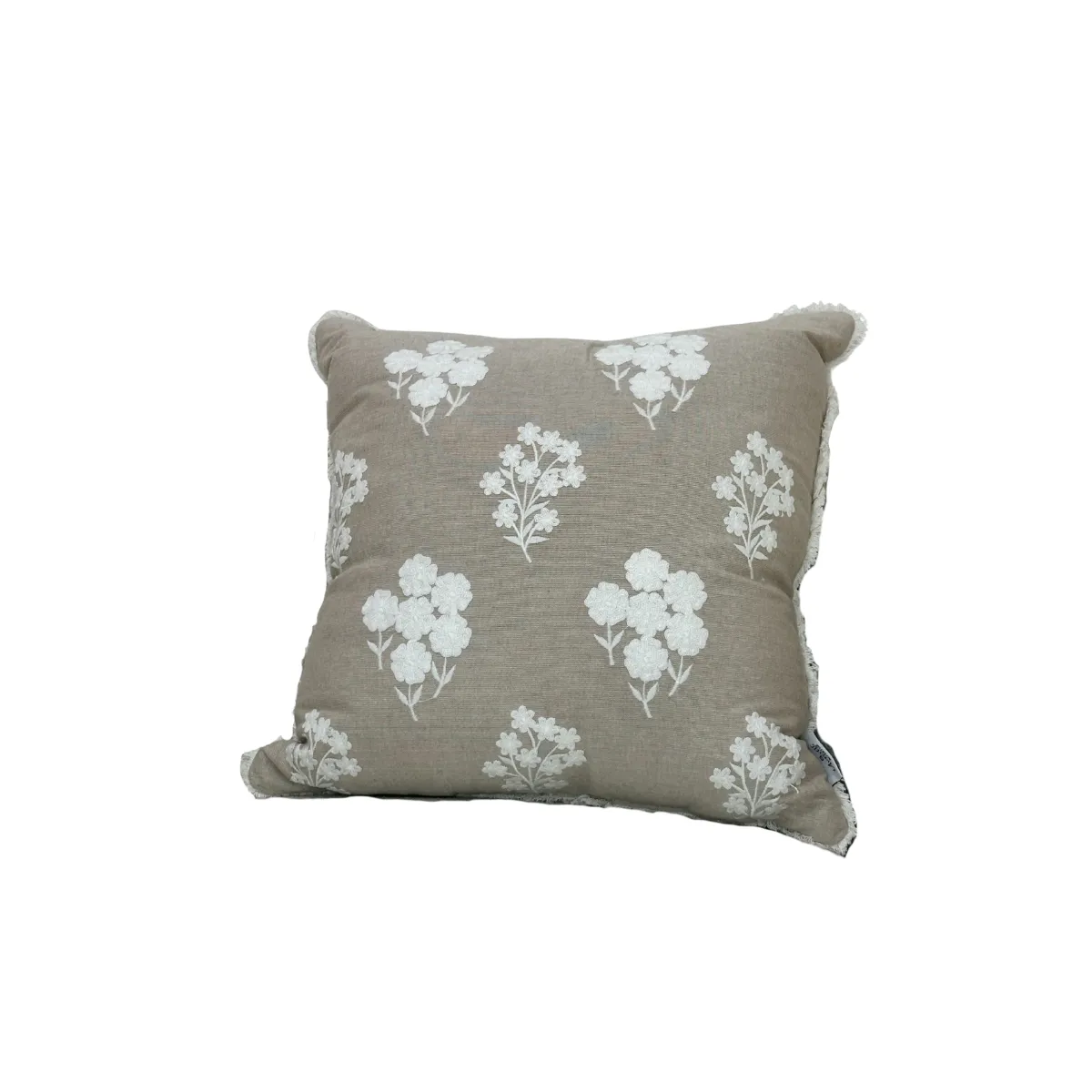 Throw pillow with floral accents