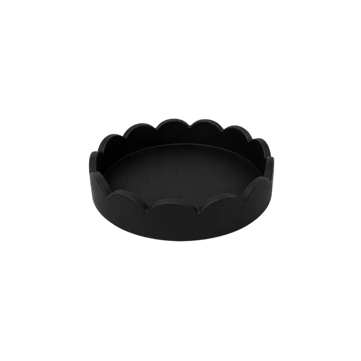 BLACK SCALLOPED TRAY