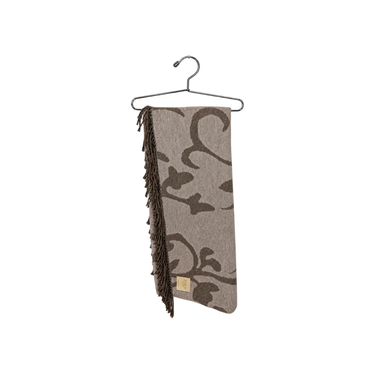 TAUPE PATTERNED THROW BLANKET