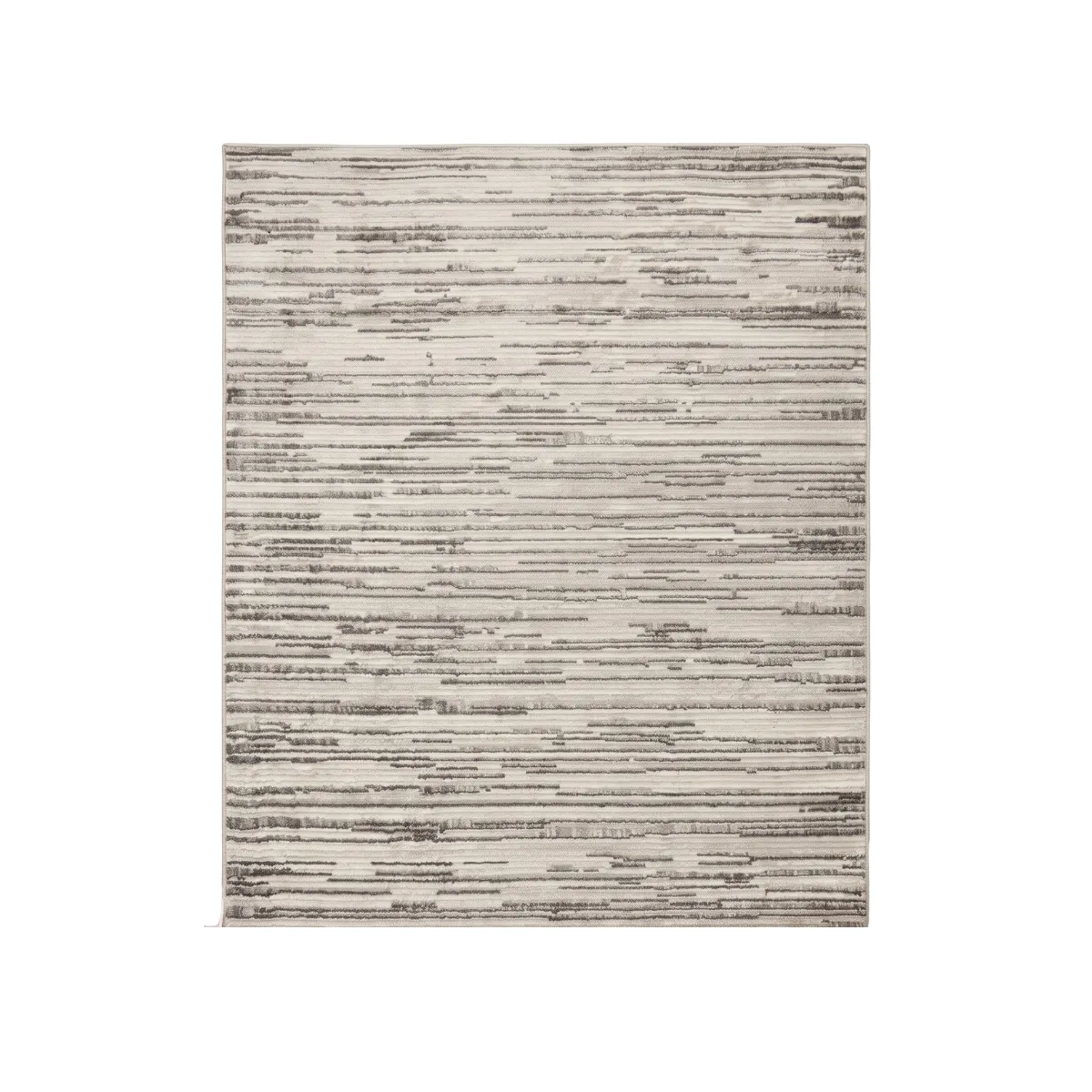 5'2"x7' AREA RUG - GREY - LINEAR TEXTURED