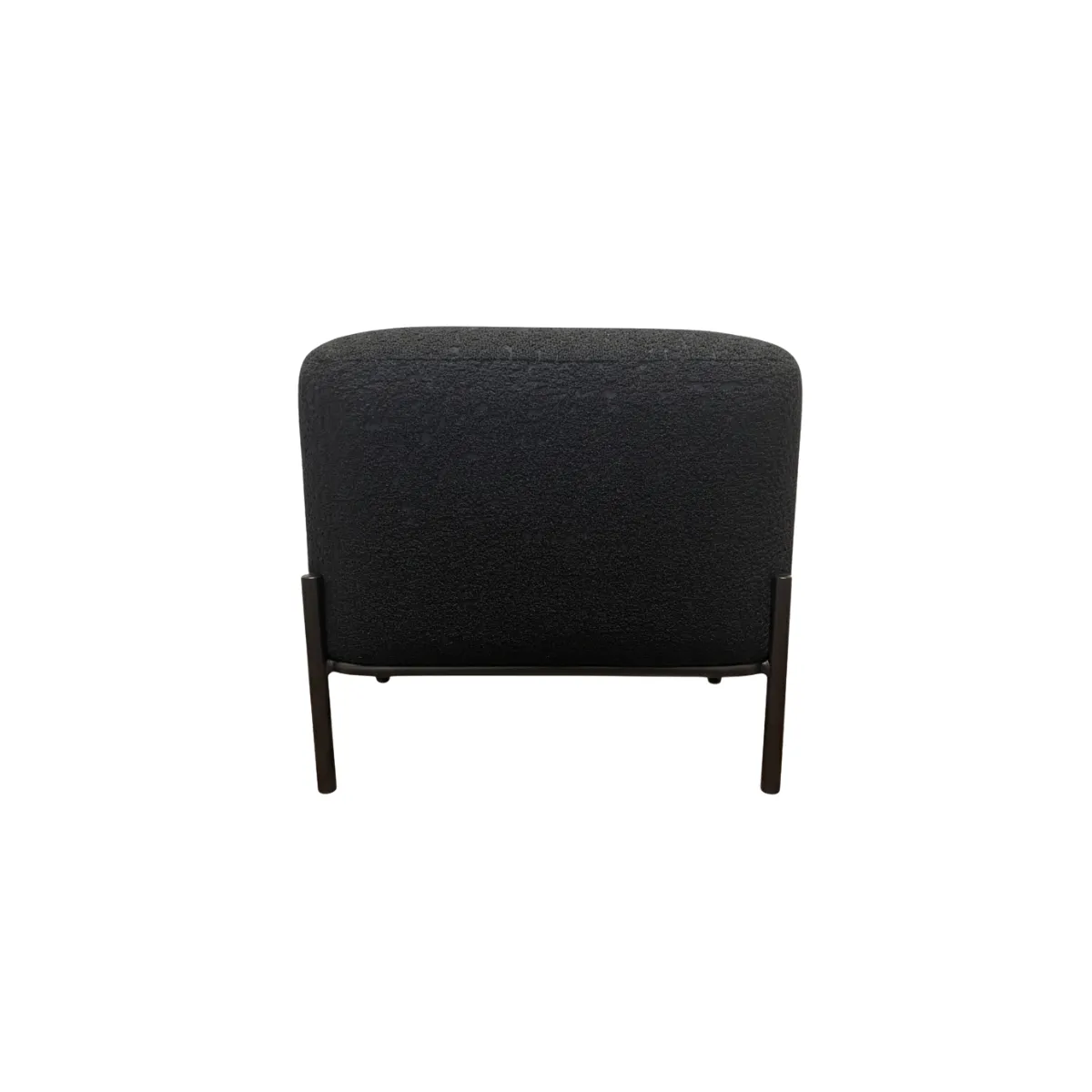 BLACK BOUCLÉ OTTOMANS
