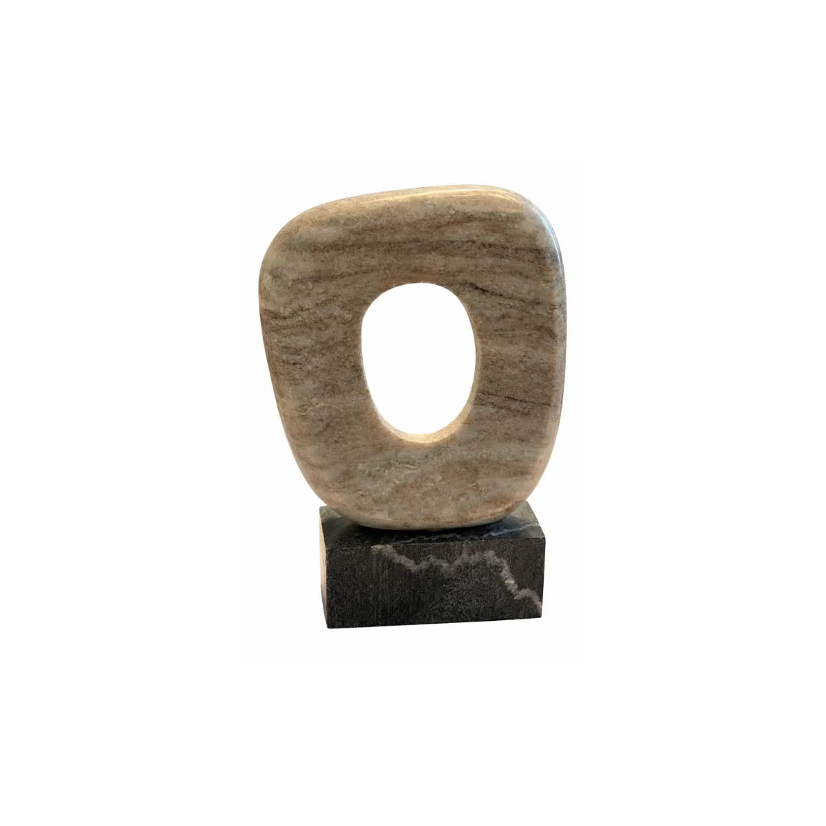 MODERN STONE ACCENT SCULPTURE