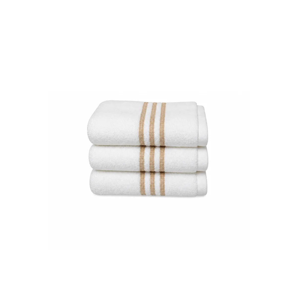 BEIGE STRIPES HAND TOWELS