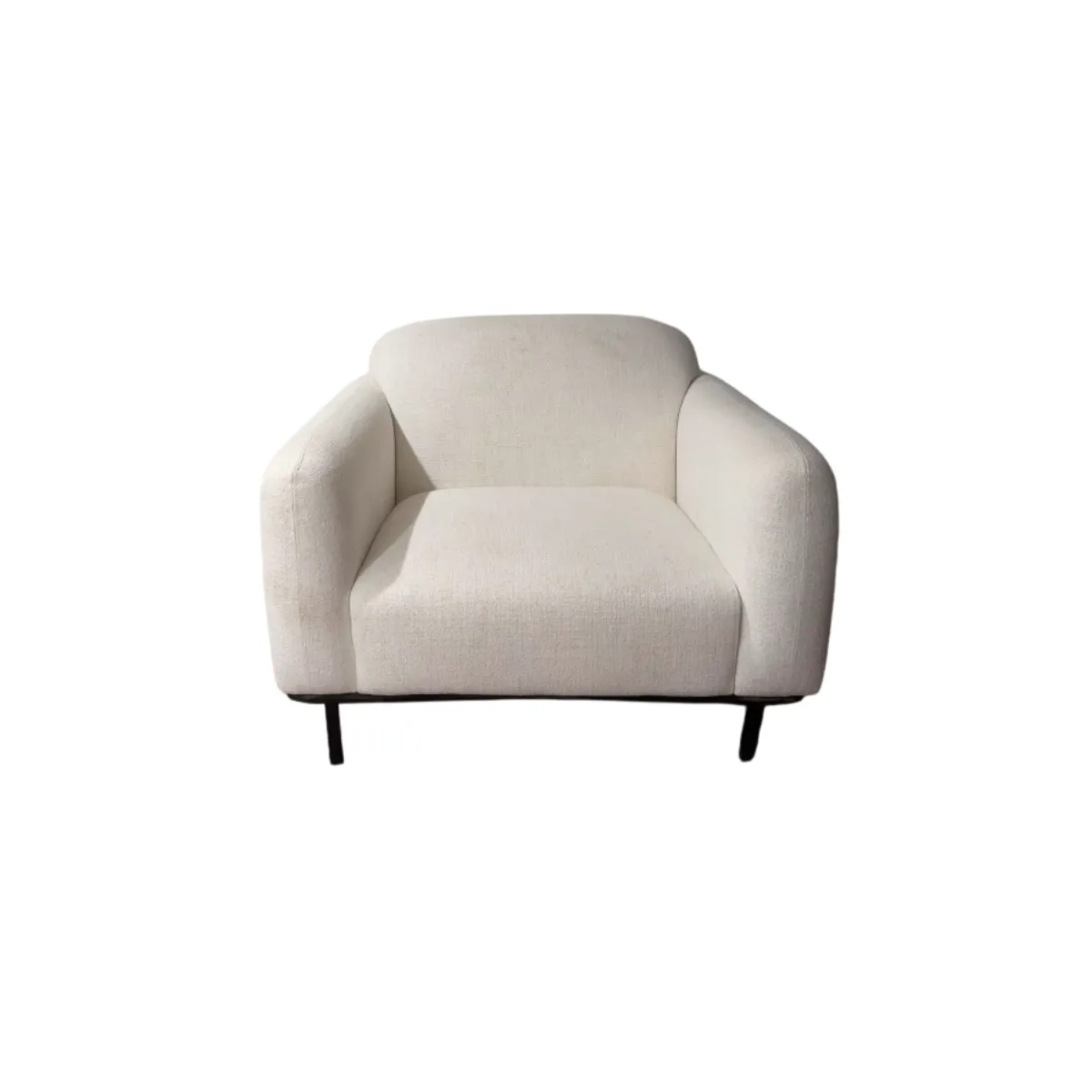 Big boy white boucle chair