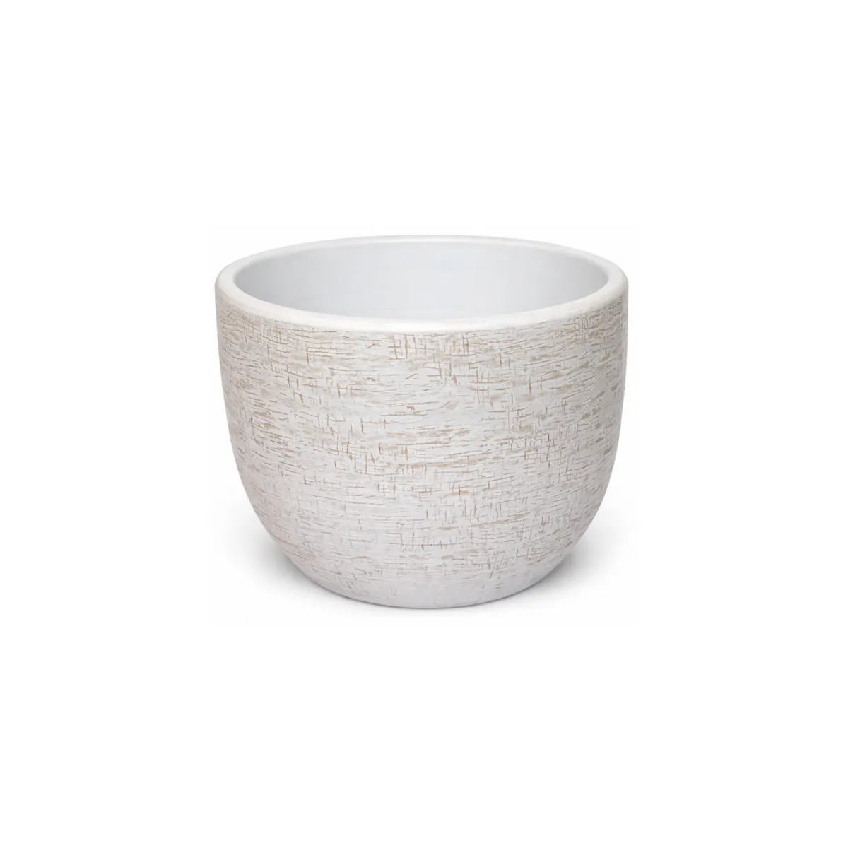 BRUSHED TEXTURE CERAMIC PLANTER