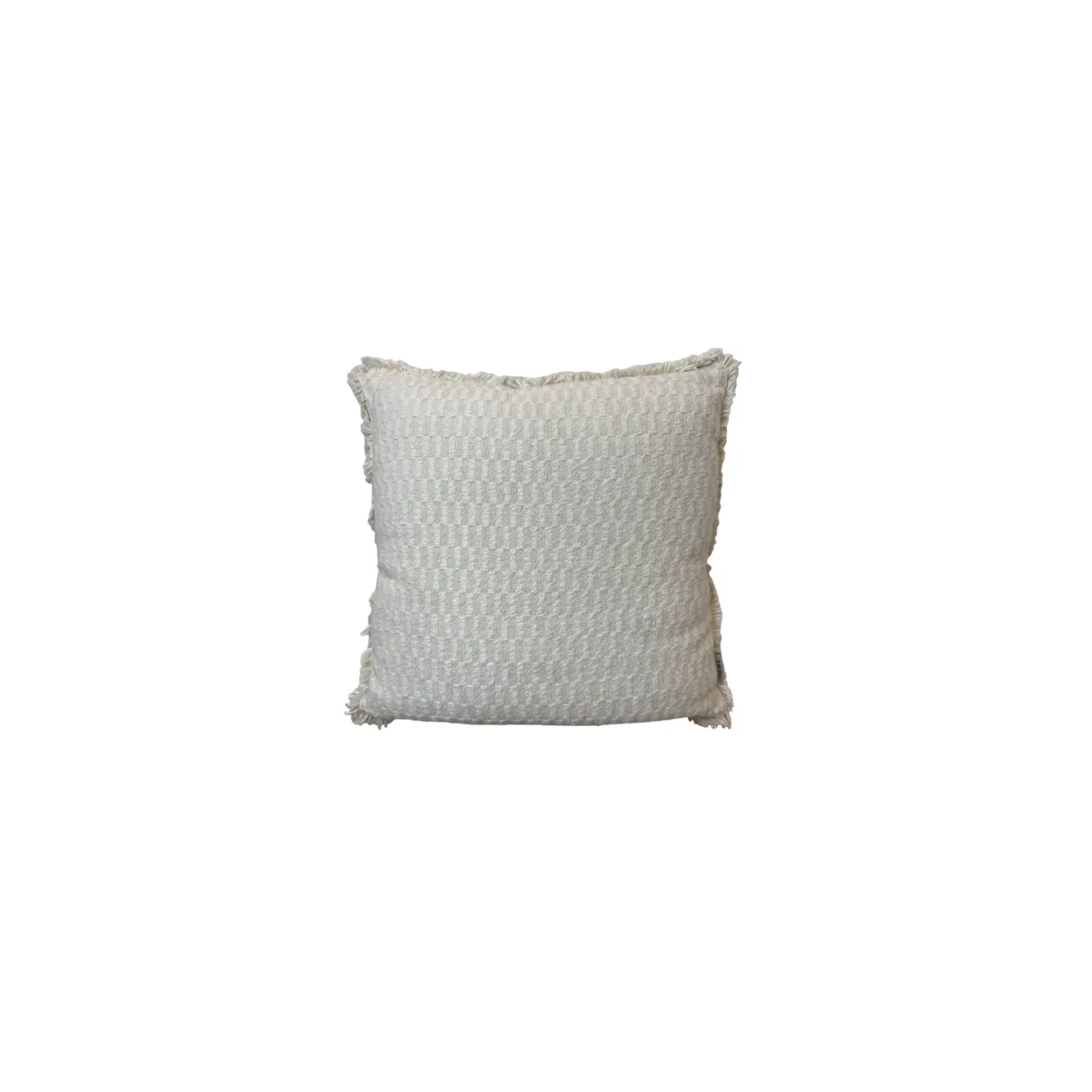 CREAM AND OFF-WHITE THROW PILLOW