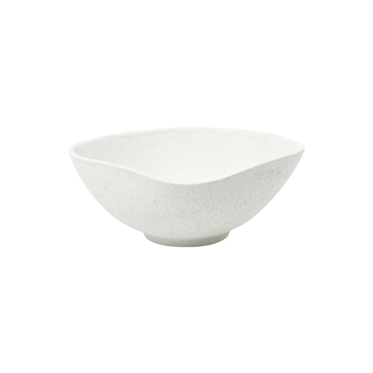 WHITE SCULPTURAL DECORATIVE BOWL