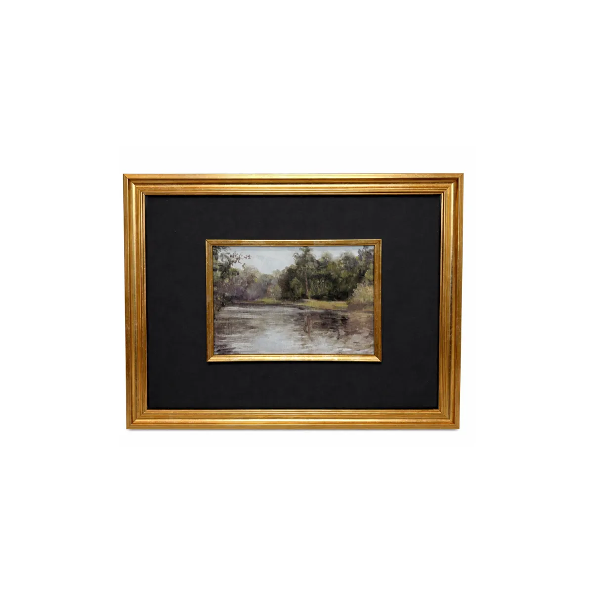 FRAMED IMPRESSIONIST LANDSCAPE PAINTING 