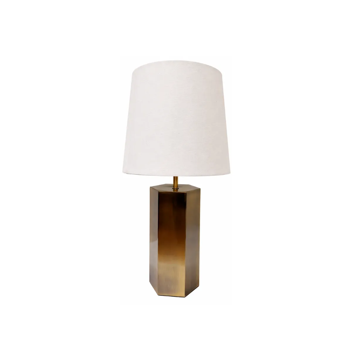 BRUSHED GOLD COLUMN TABLE LAMP