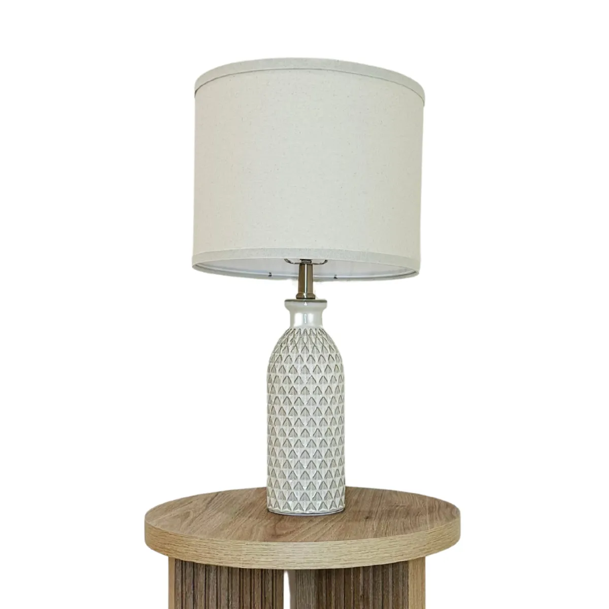Lamp - Table Lamp - Flecked Beige and Cream