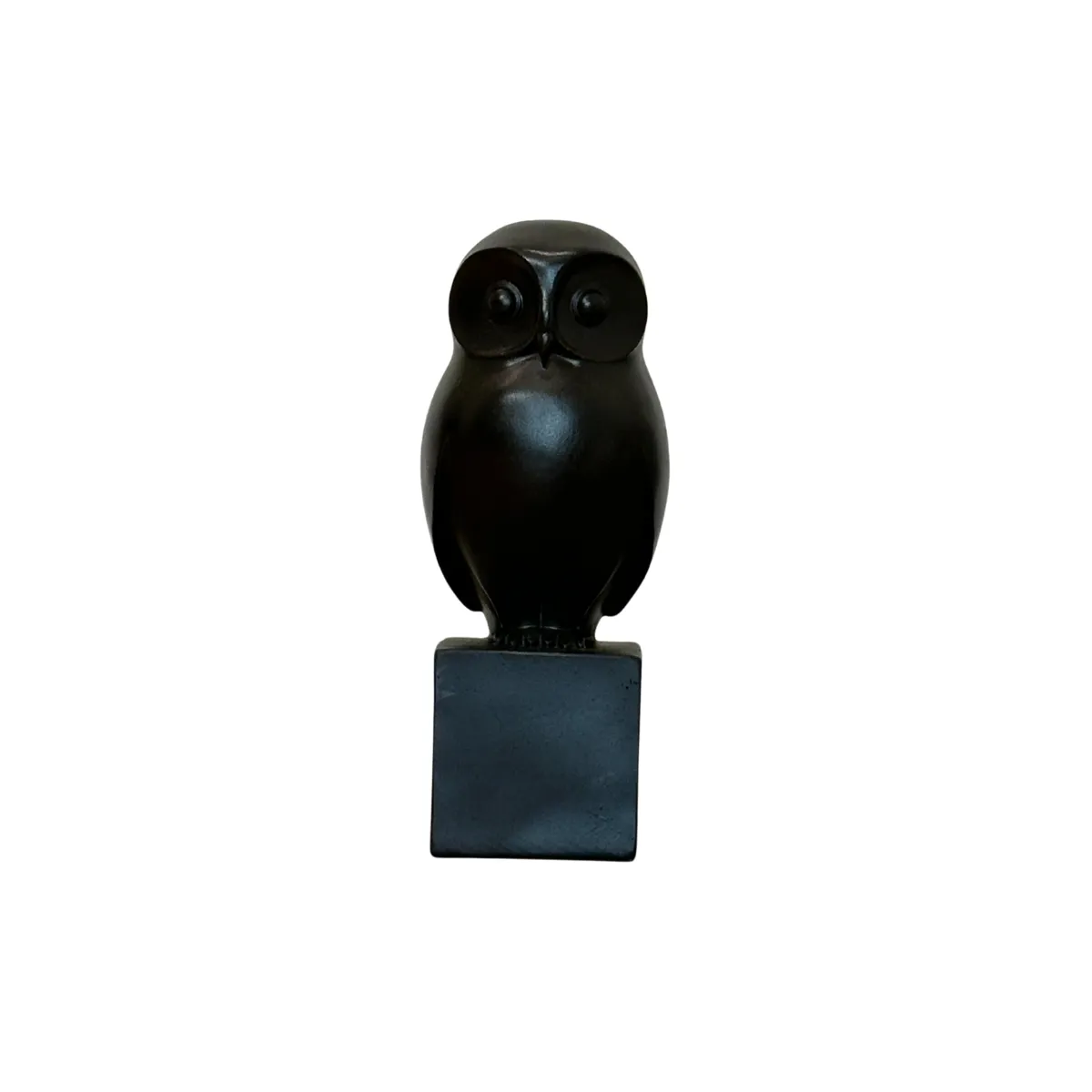 Sculptural Black Owl Figurine