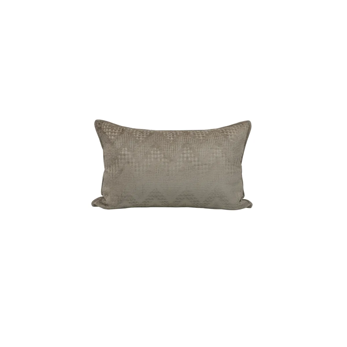 Taupe cloth lumbar accent pillow (17"x25")
