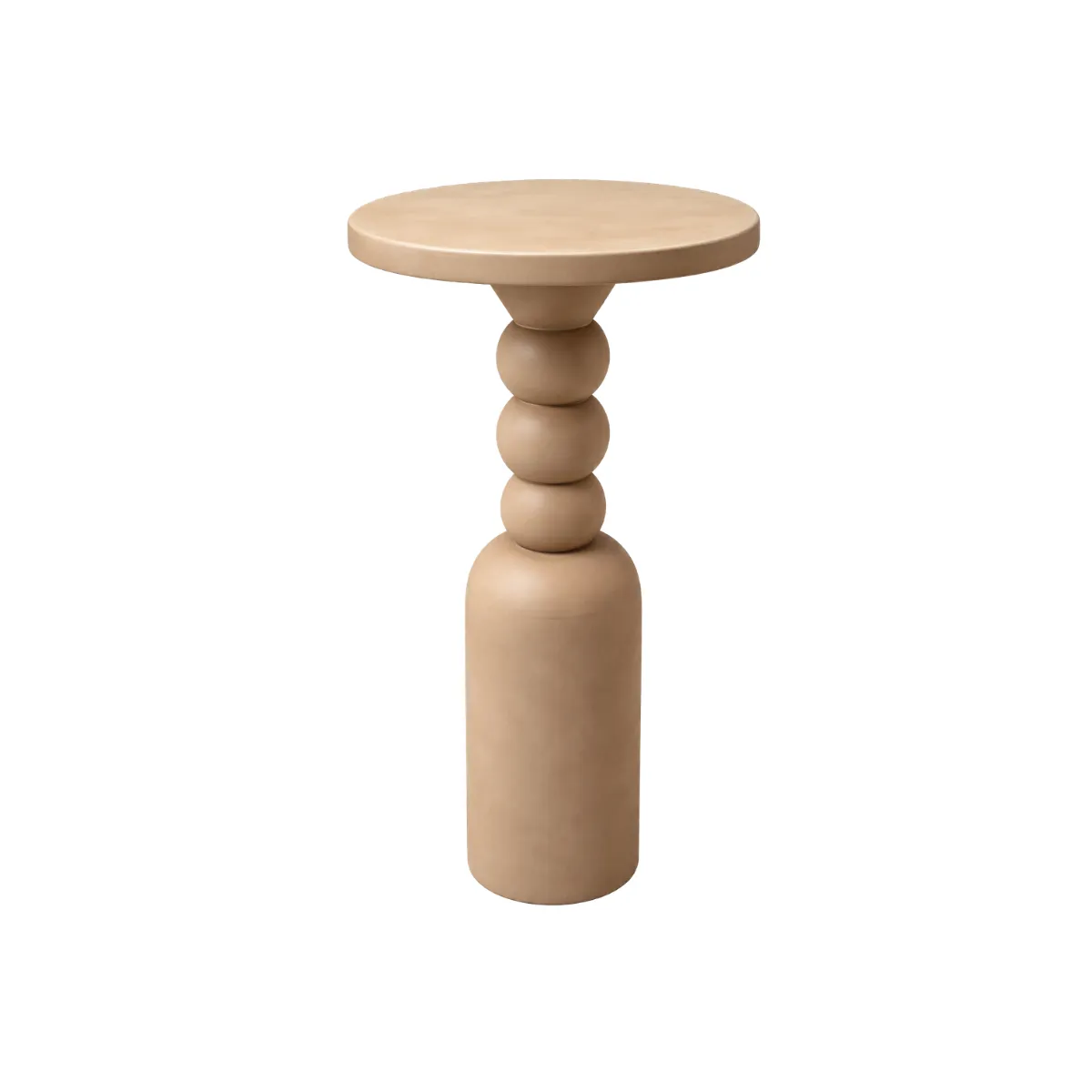 WOOD PEDESTAL SIDE TABLE