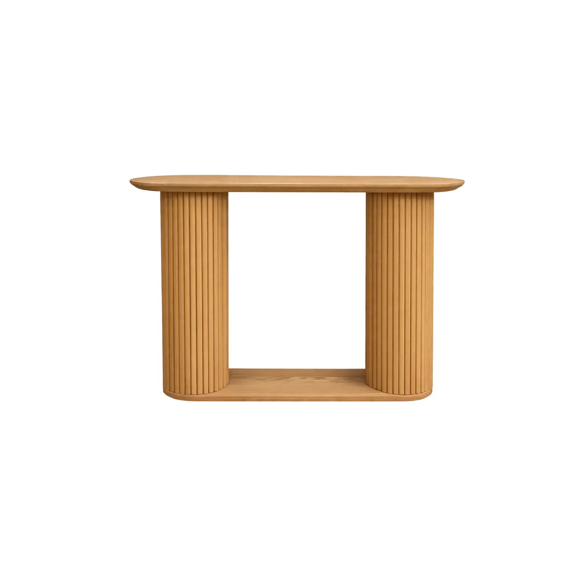 FLUTED OAK CONSOLE TABLE
