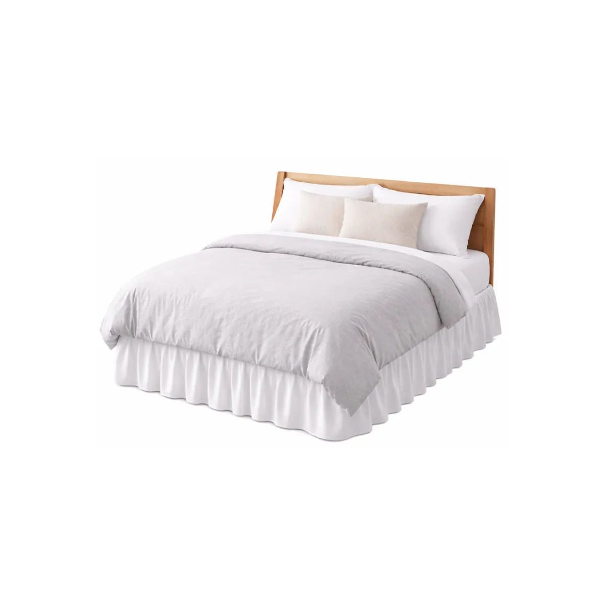 WHITE BED SKIRT IN FULL/DOUBLE