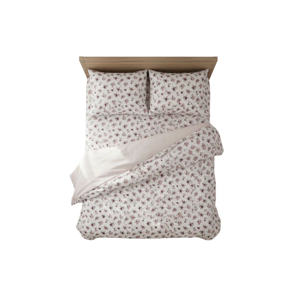 Full size sheet set pink floral  