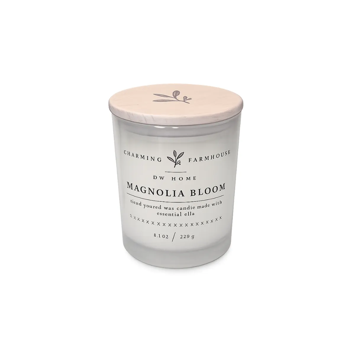 MAGNOLIA BLOOM CANDLE WITH WOODEN LID