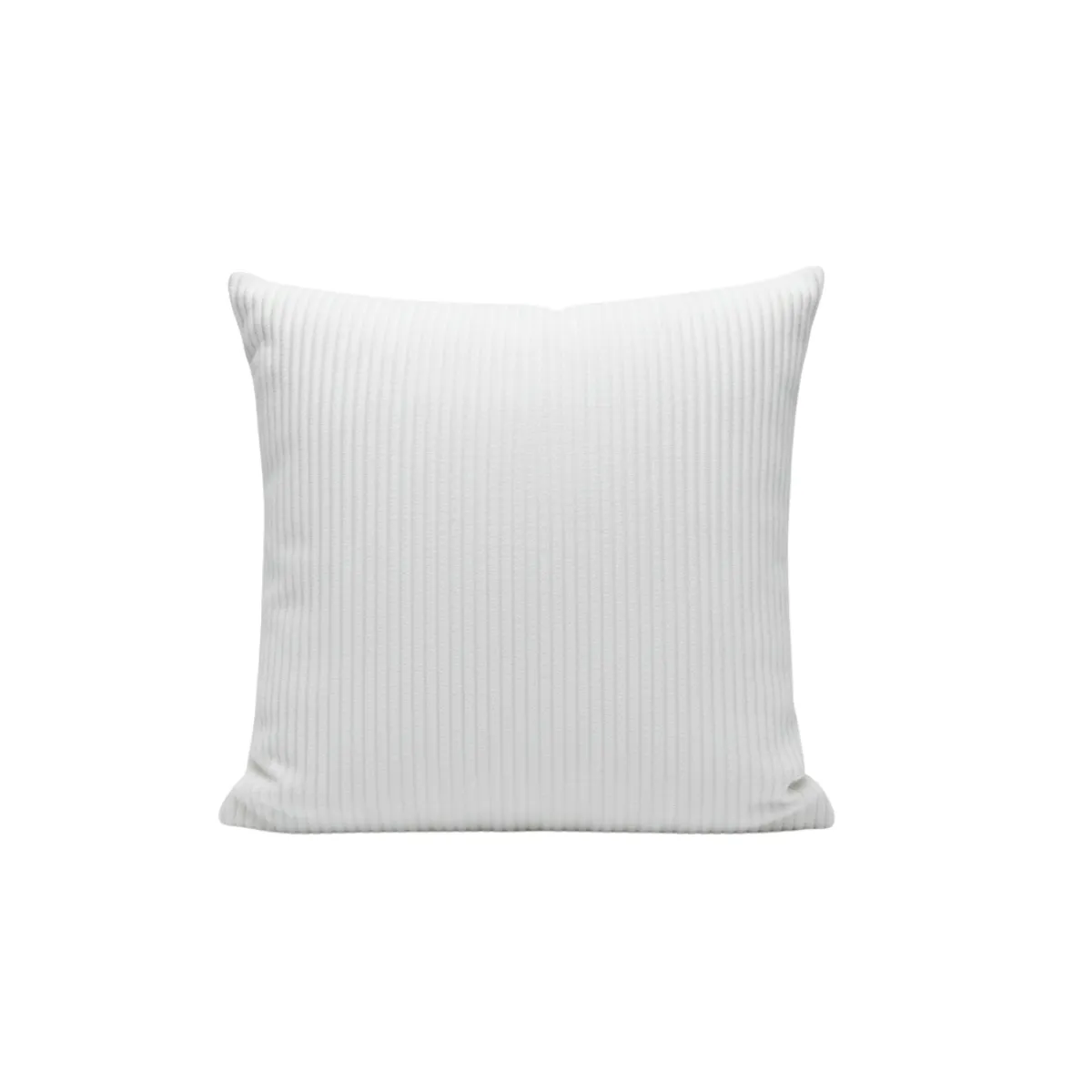 WHITE RIBBED THROW PILLOW