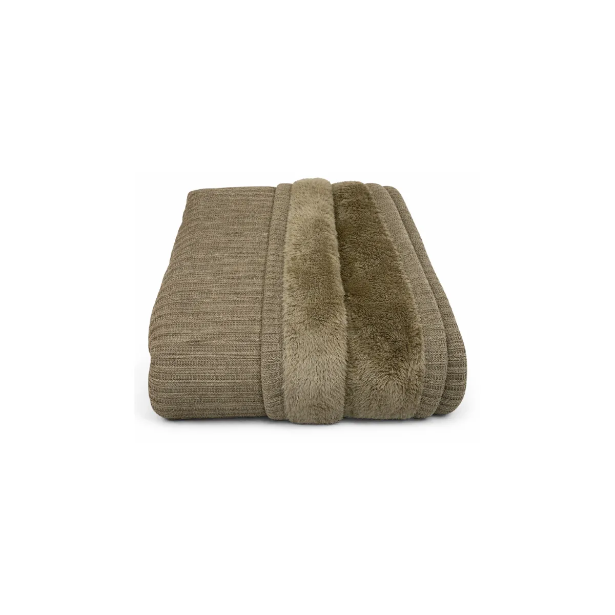 REVERSIBLE SAGE GREEN JACQUARD BLANKET
