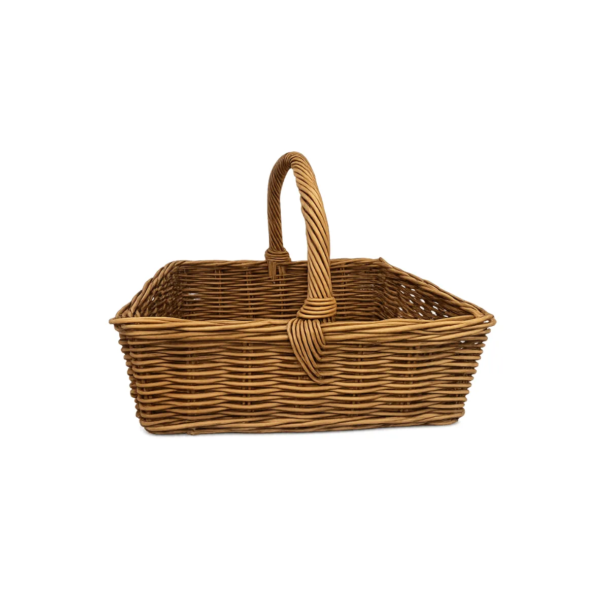 RECTANGULAR WILLOW BASKET WITH HANDLE
