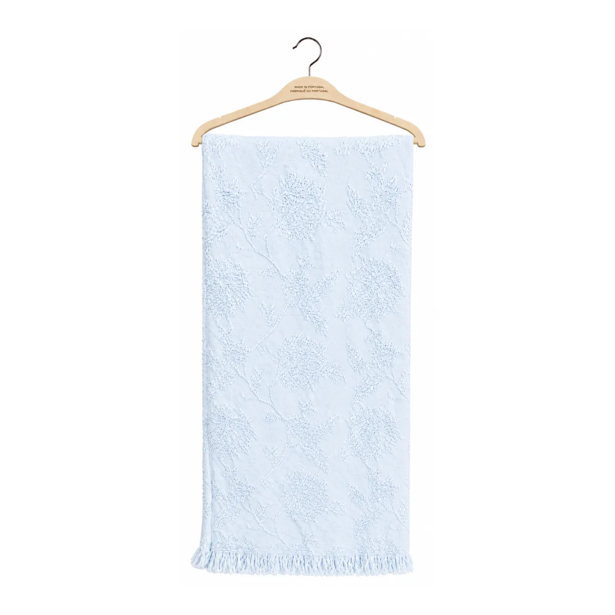 BLUE TEXTILE THROW BLANKET
