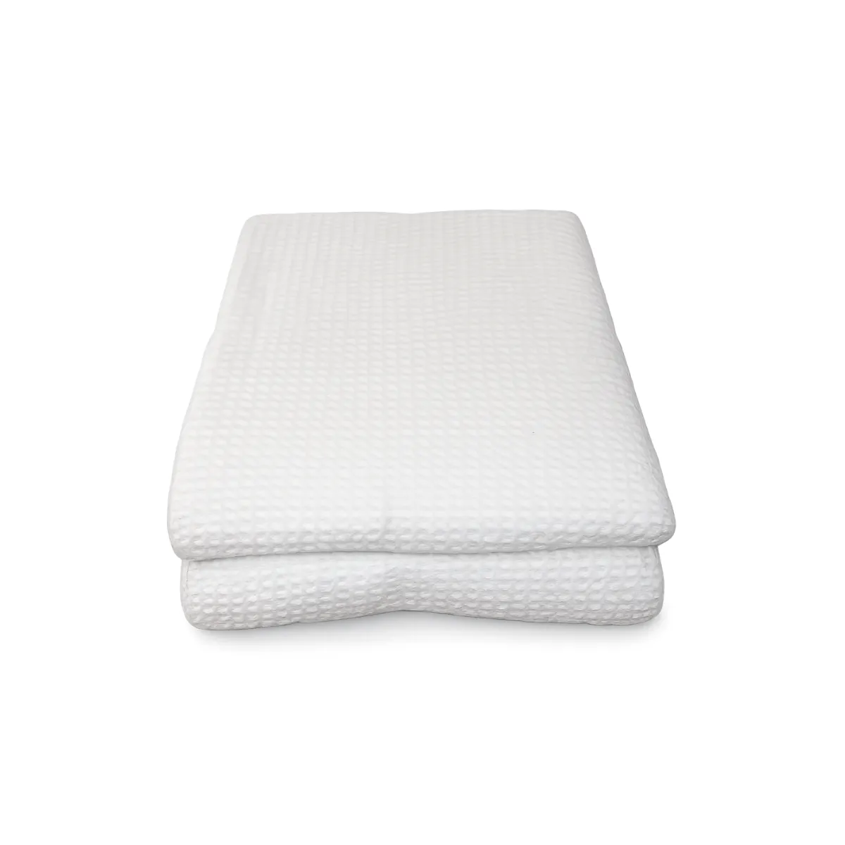 WHITE TEXTURED QUEEN BLANKET