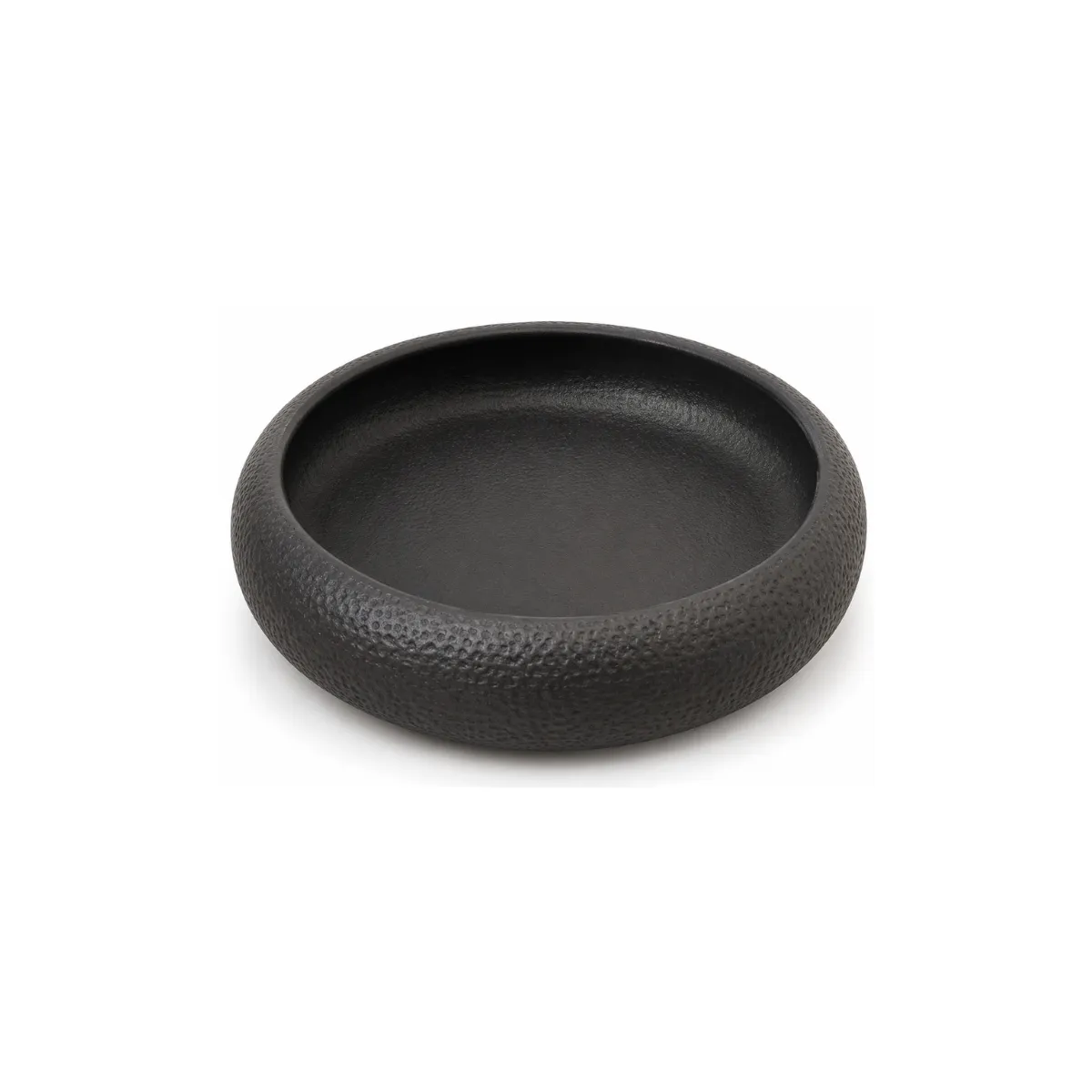 BLACK ROUND LOW BOWL