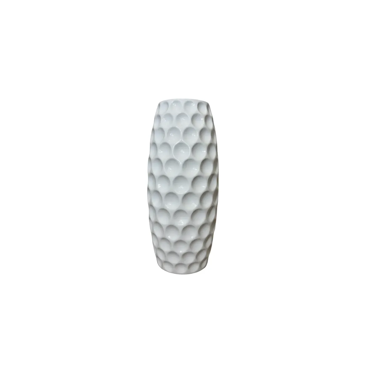 TALL WHITE VASE CONCAVE BUBBLE