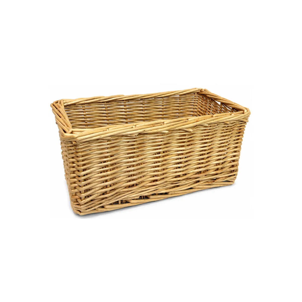 RECTANGULAR RATTAN STORAGE BASKET