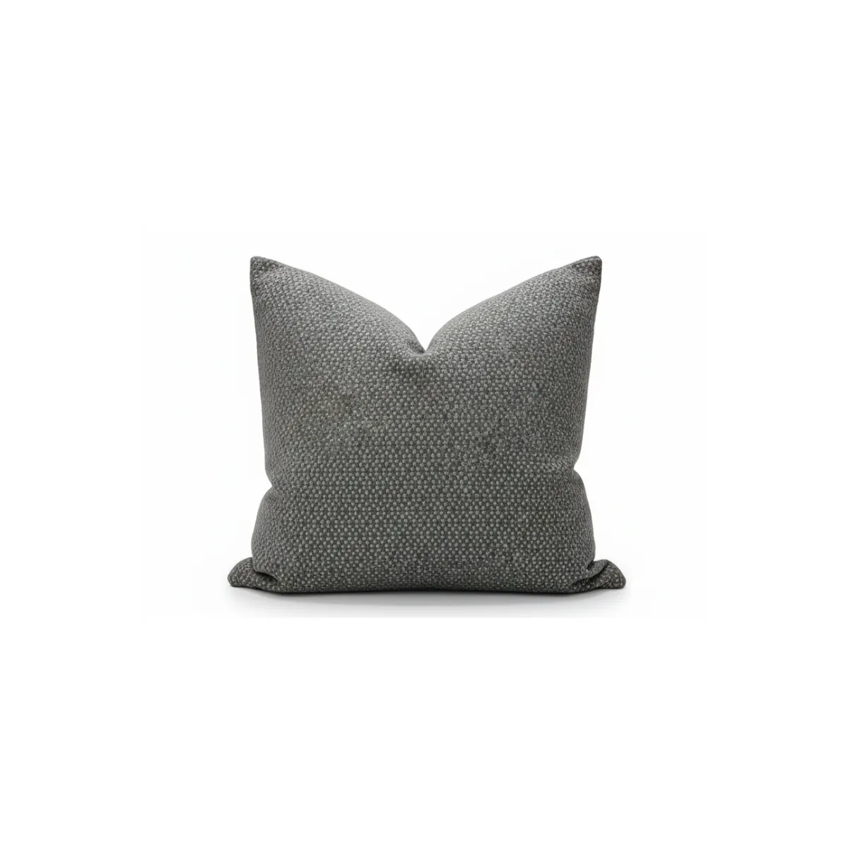 Grey and white throw pillow
