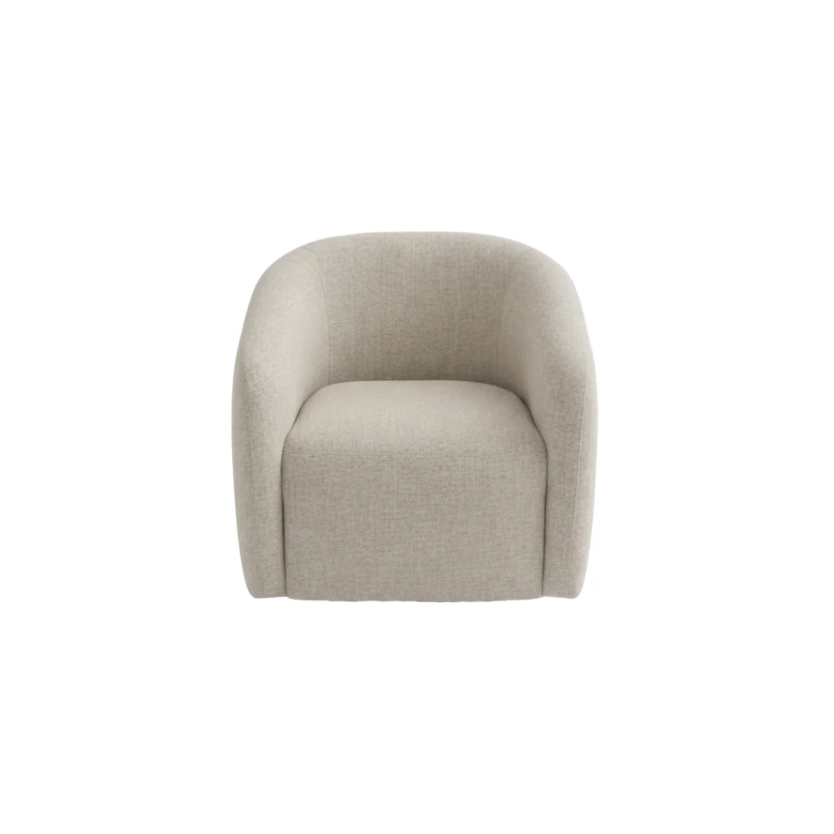 Armchair - Beige Rounded