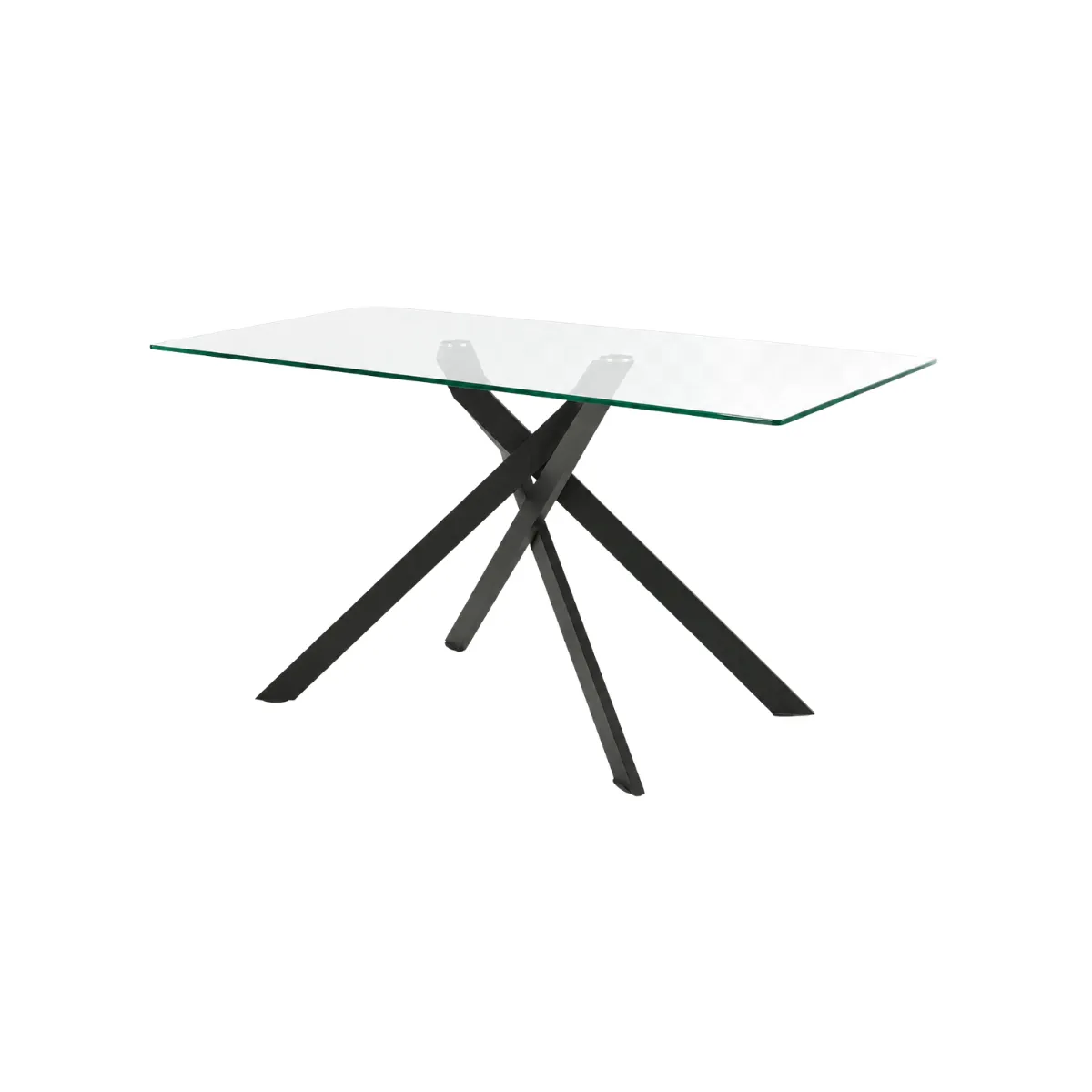 RECTANGULAR GLASS DINING TABLE