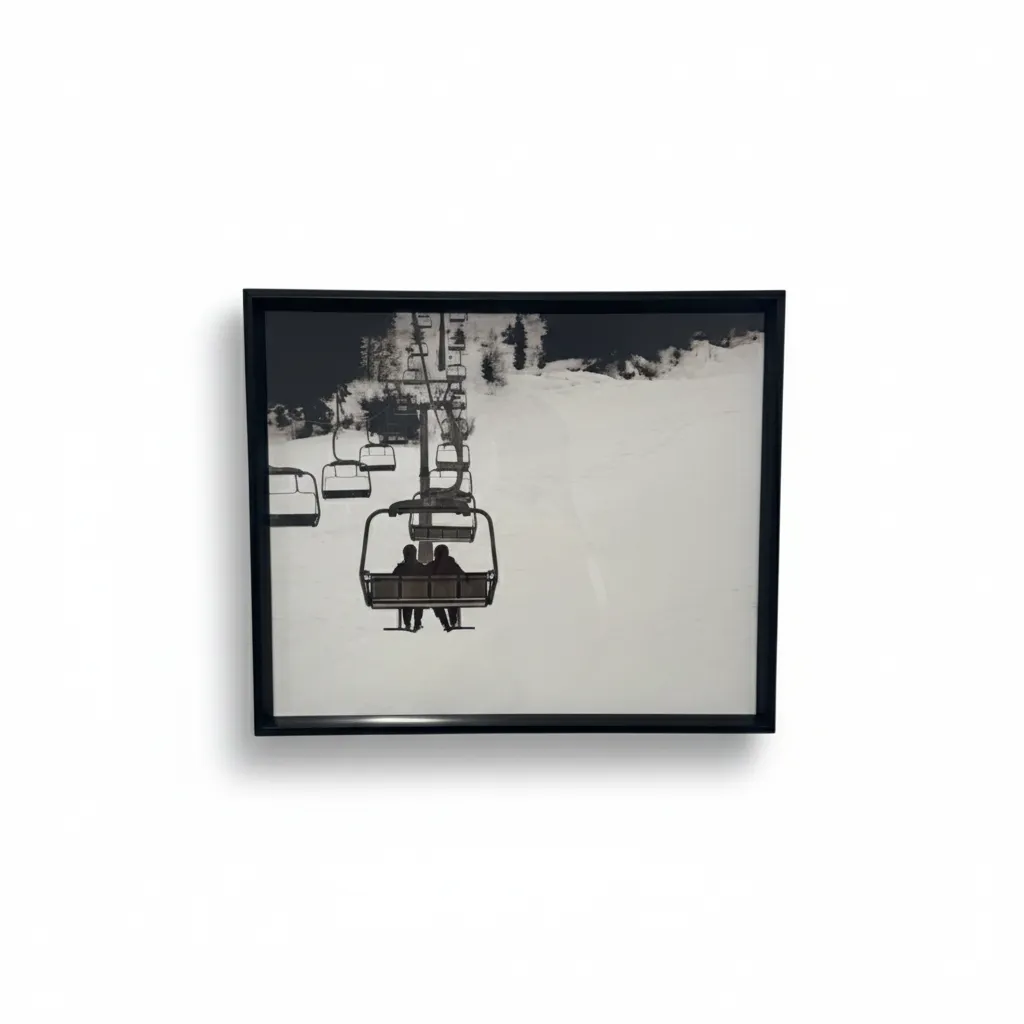 Portrait with a glass frame