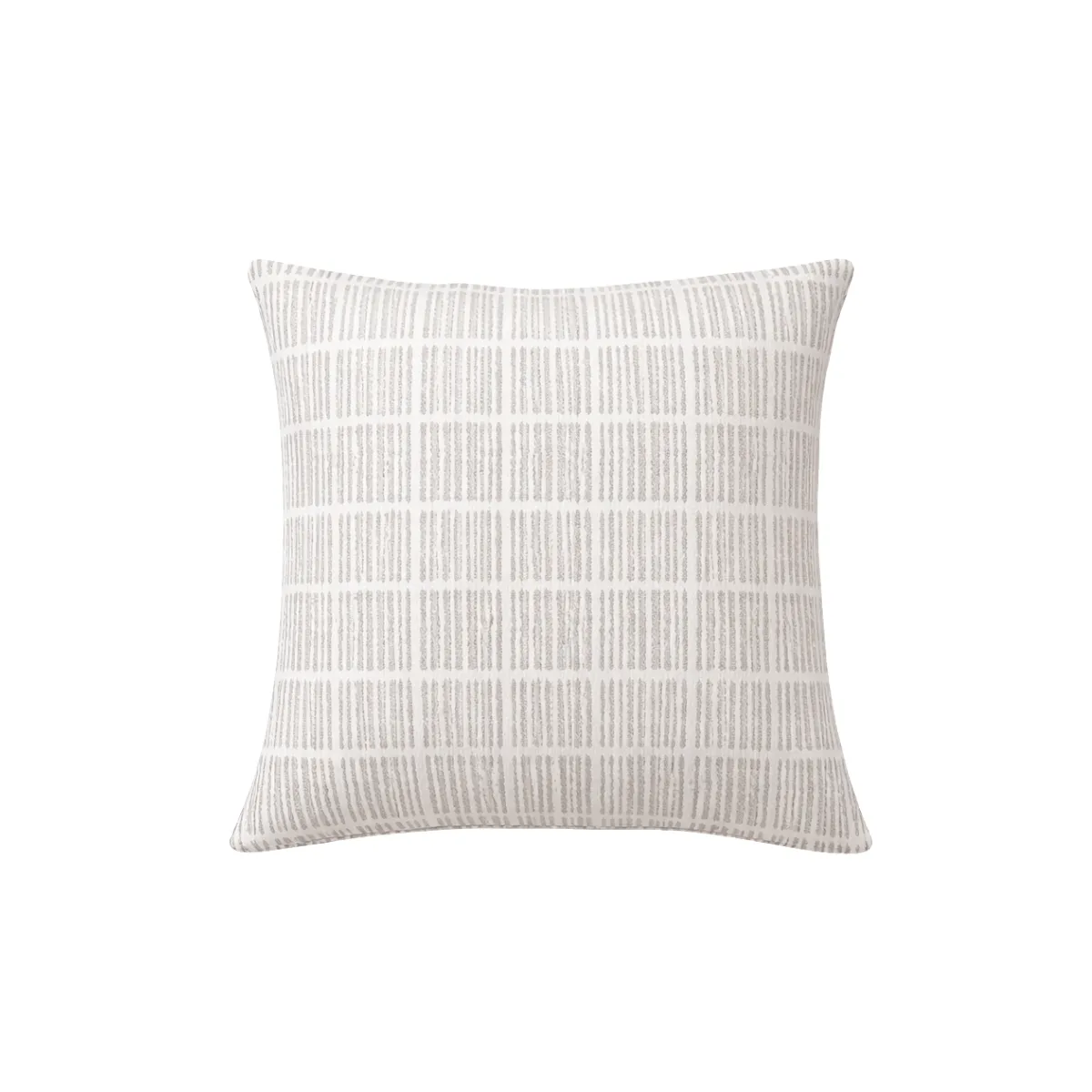 SOFT GRAY GRID THROW PILLOW