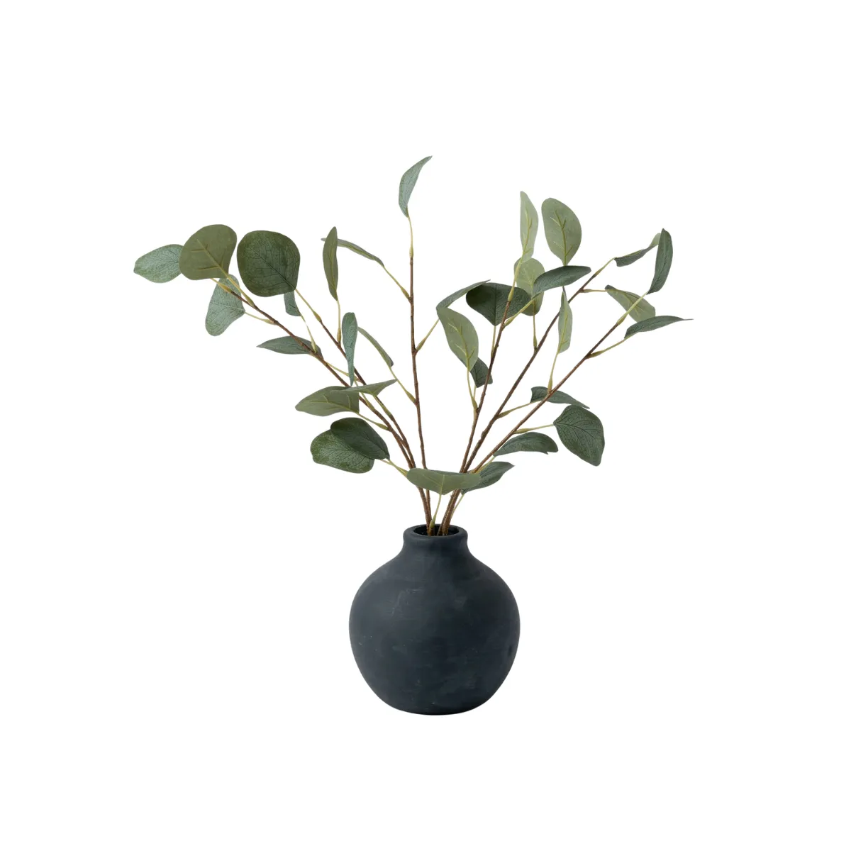 BLACK VASE & GREENERY