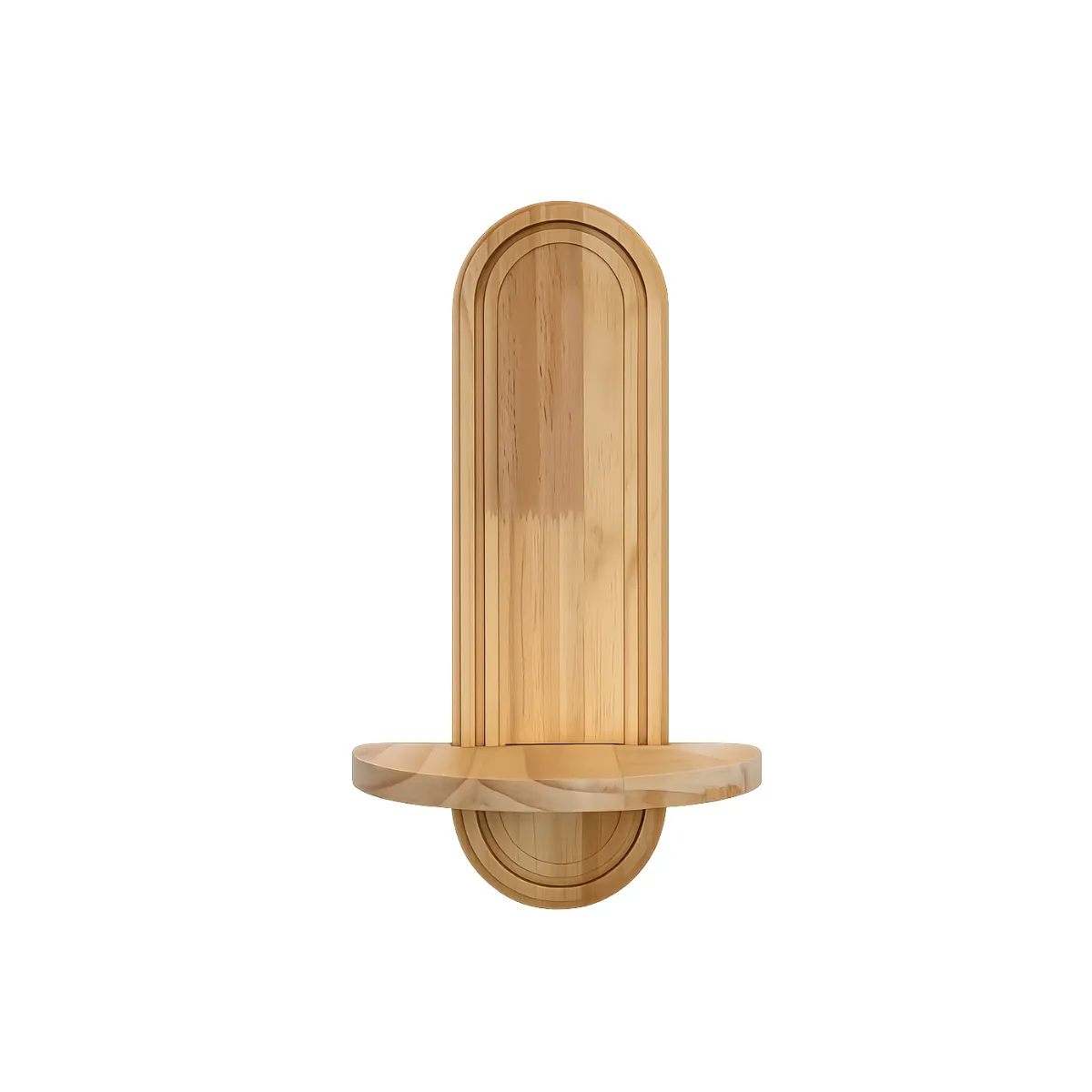 WOODEN WALL SHELF WITH ELEGANT ARCHES