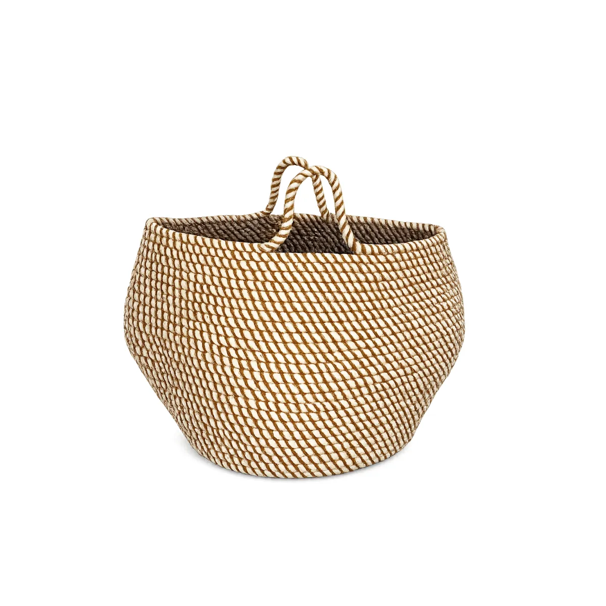 WOVEN ROPE BASKET