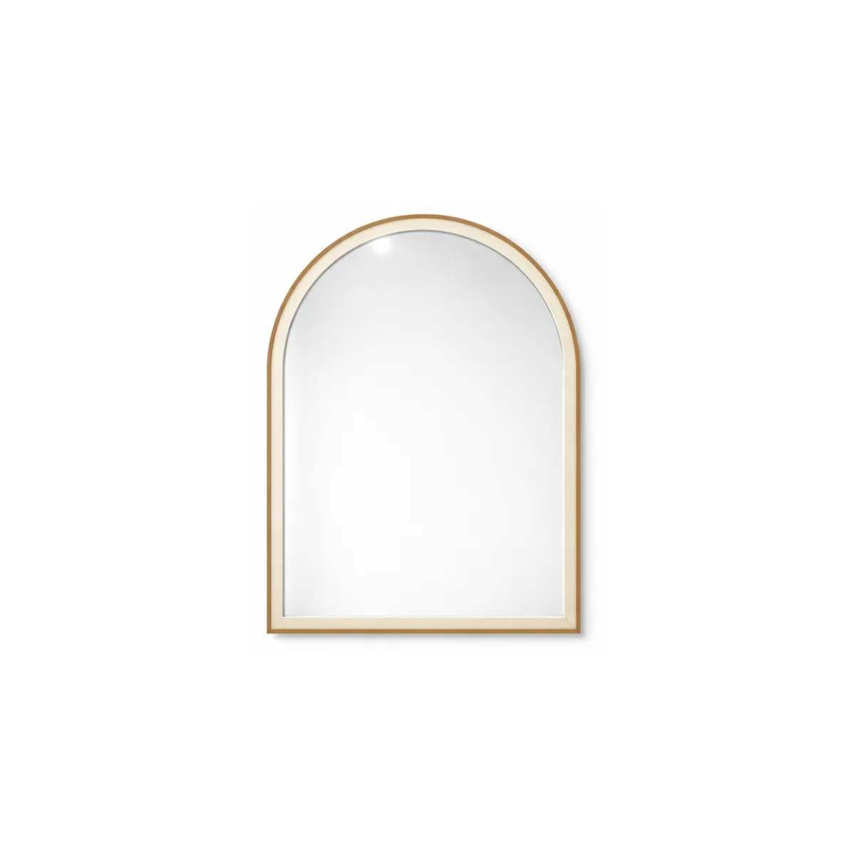 WHITE FRAMED ARCH MIRROR