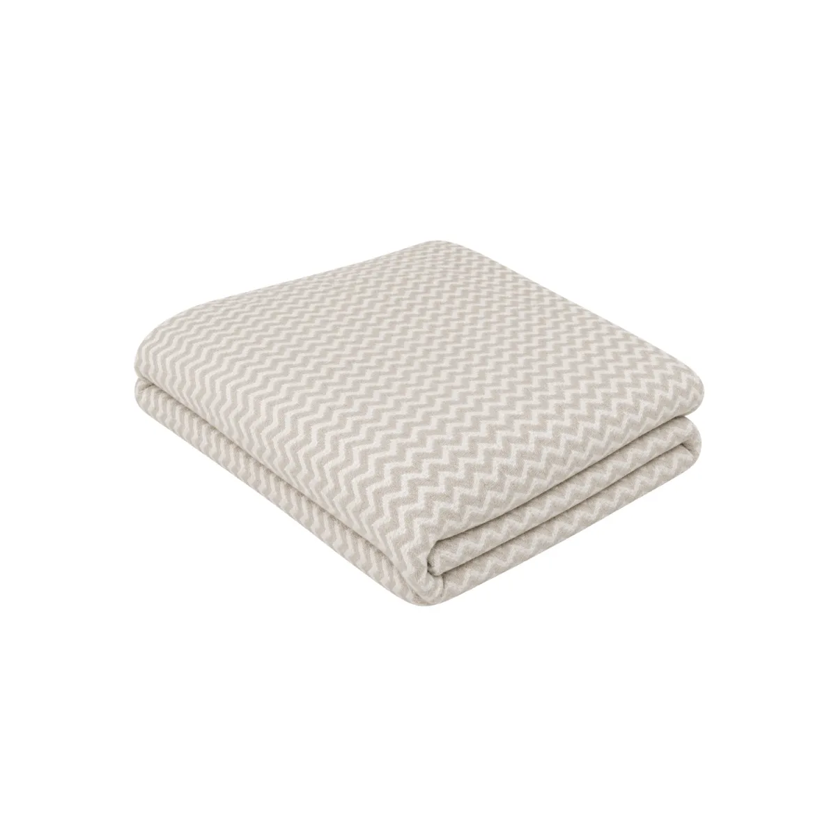 CREAM CHEVRON QUEEN BLANKET