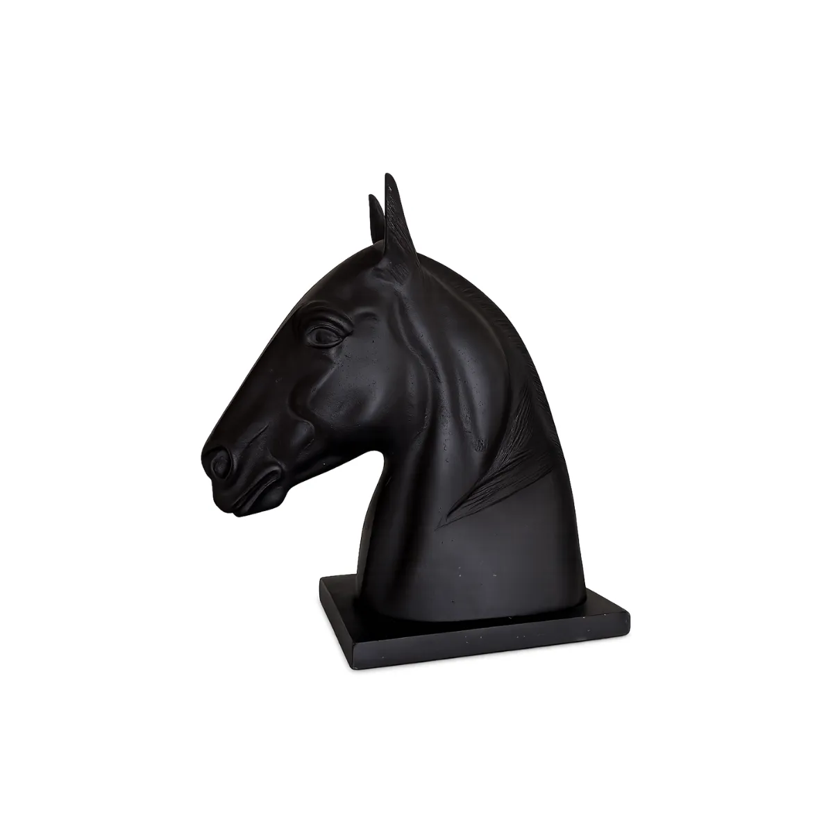 BLACK HORSE HEAD SCULPTURE