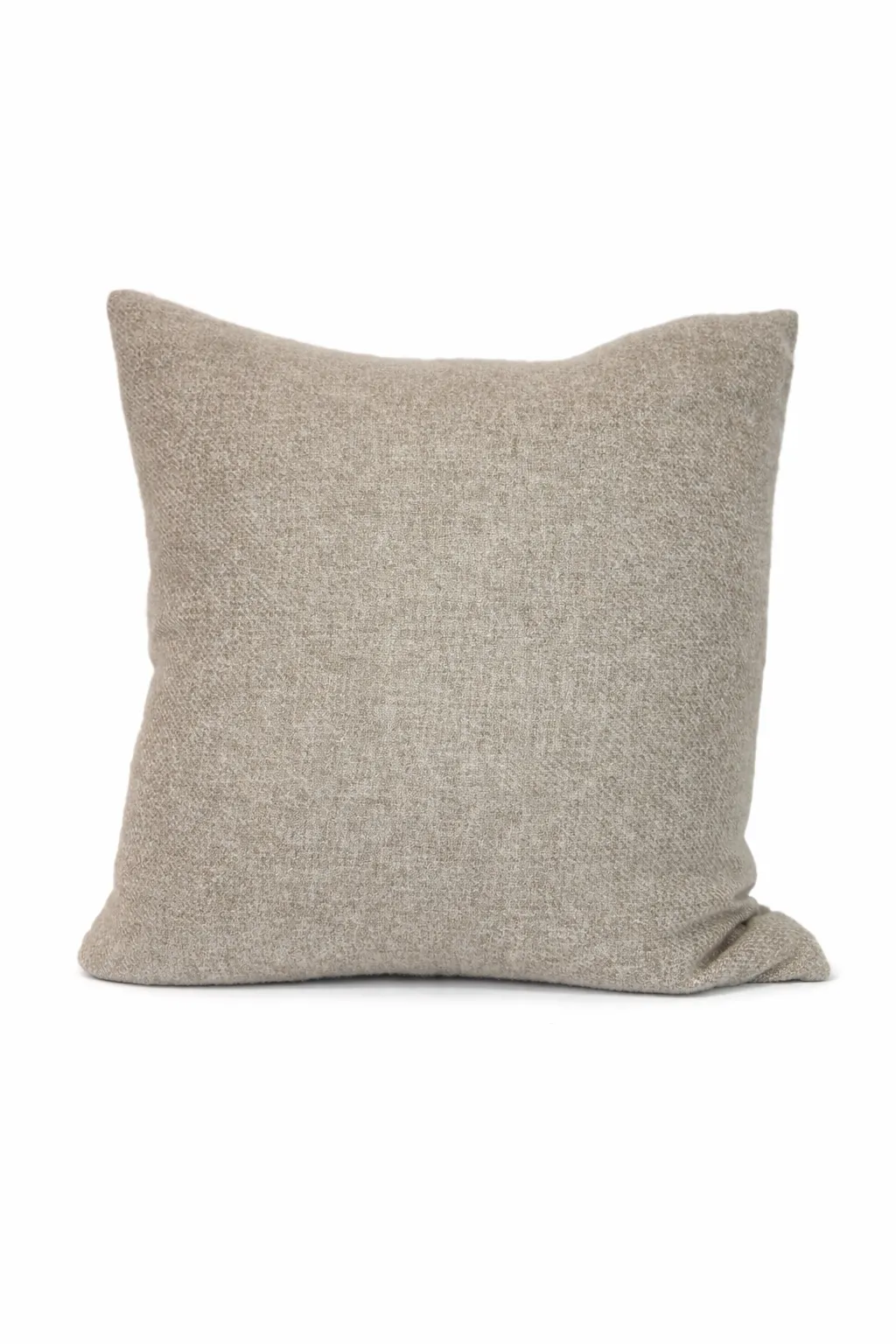 BEIGE LINEN STYLE THROW PILLOW