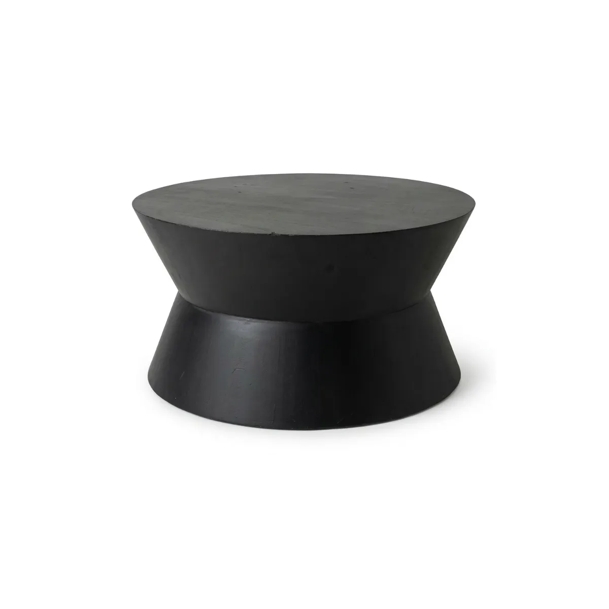 BLACK ROUND COFFEE TABLE