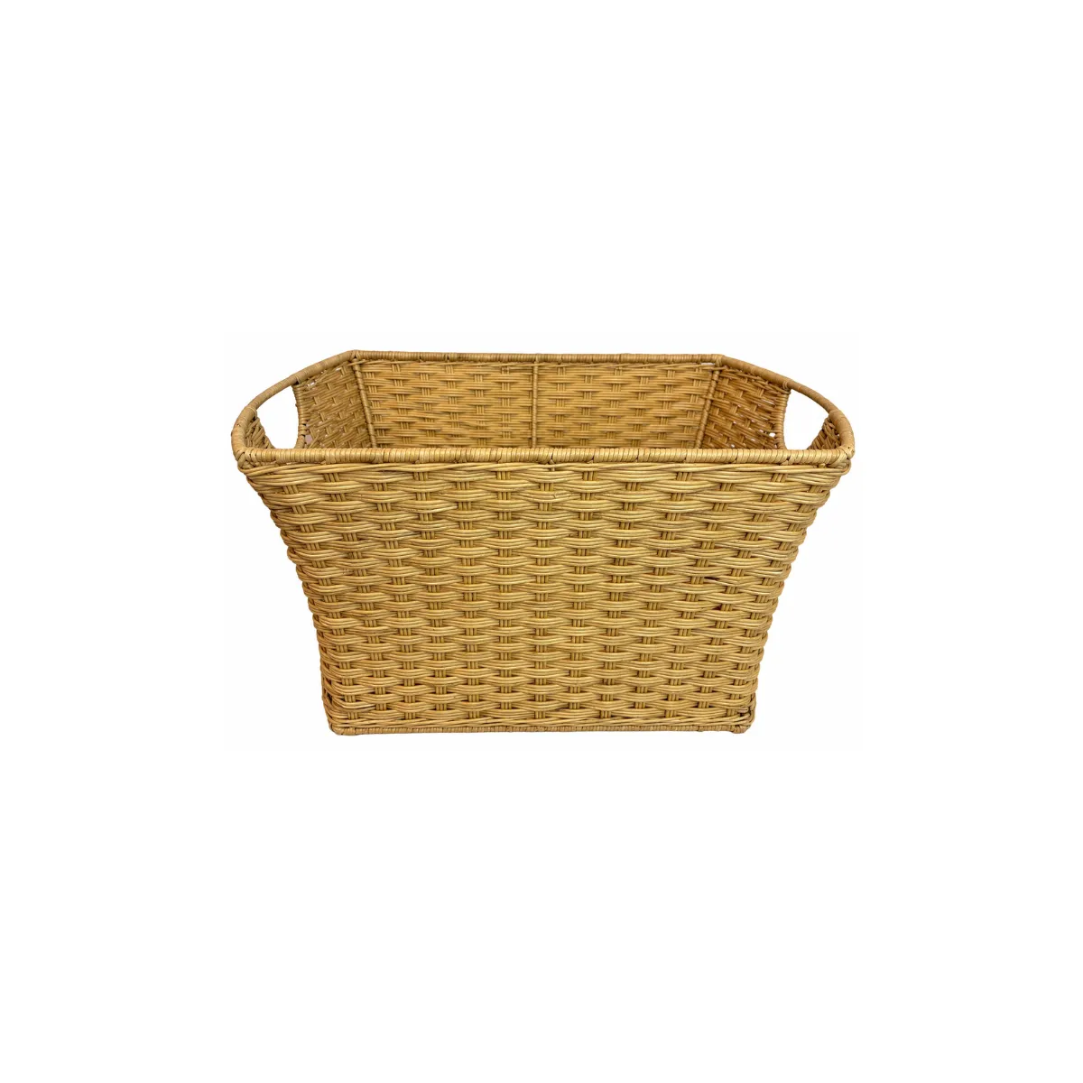 SMALL WOVEN WICKER STORAGE BASKET