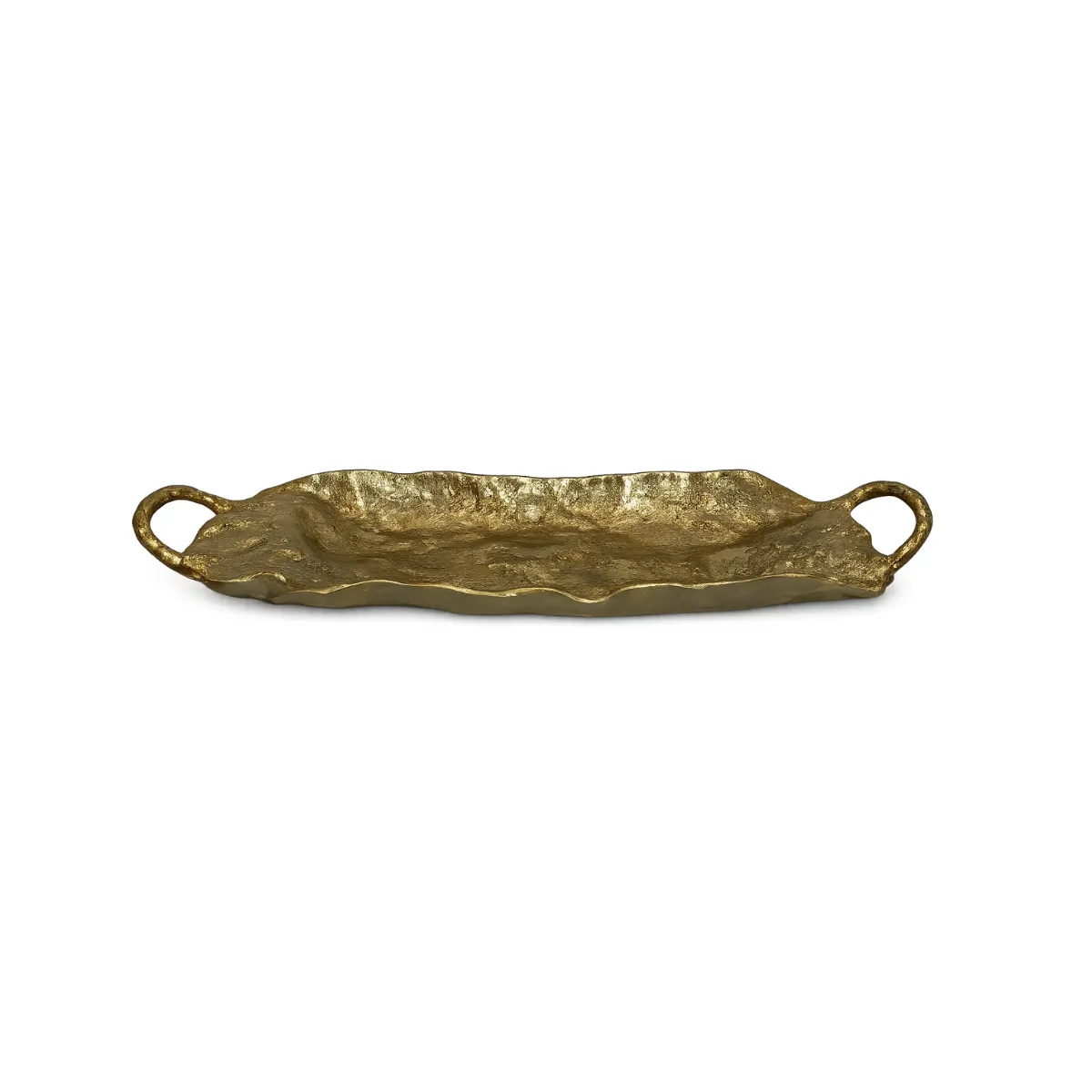 TEXTURED LONG GOLD TRAY
