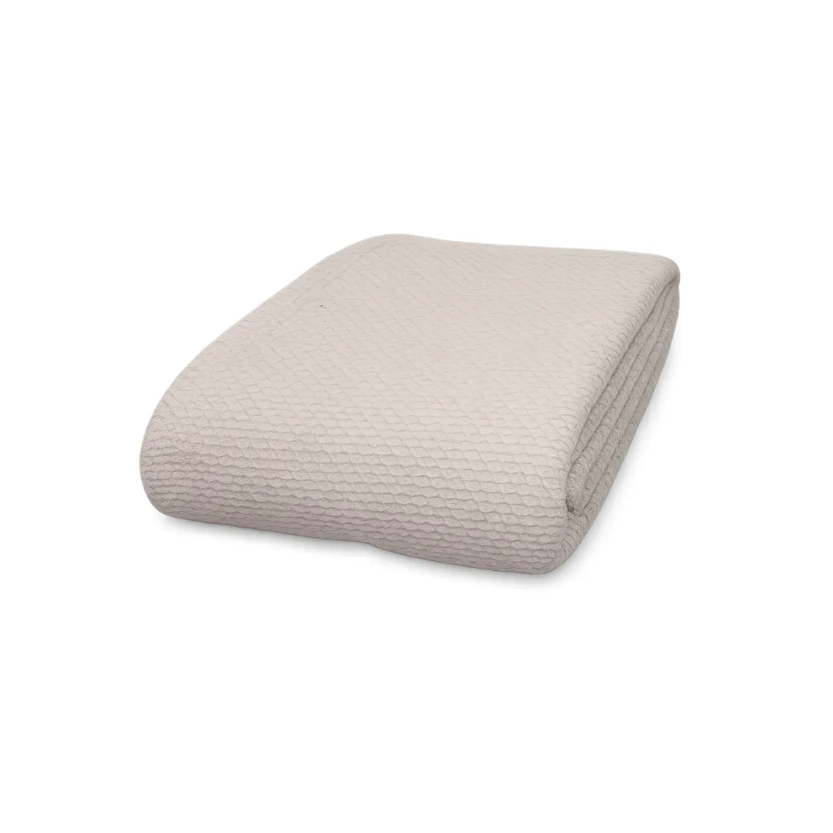CREAM-COLORED KNIT  QUEEN BLANKET