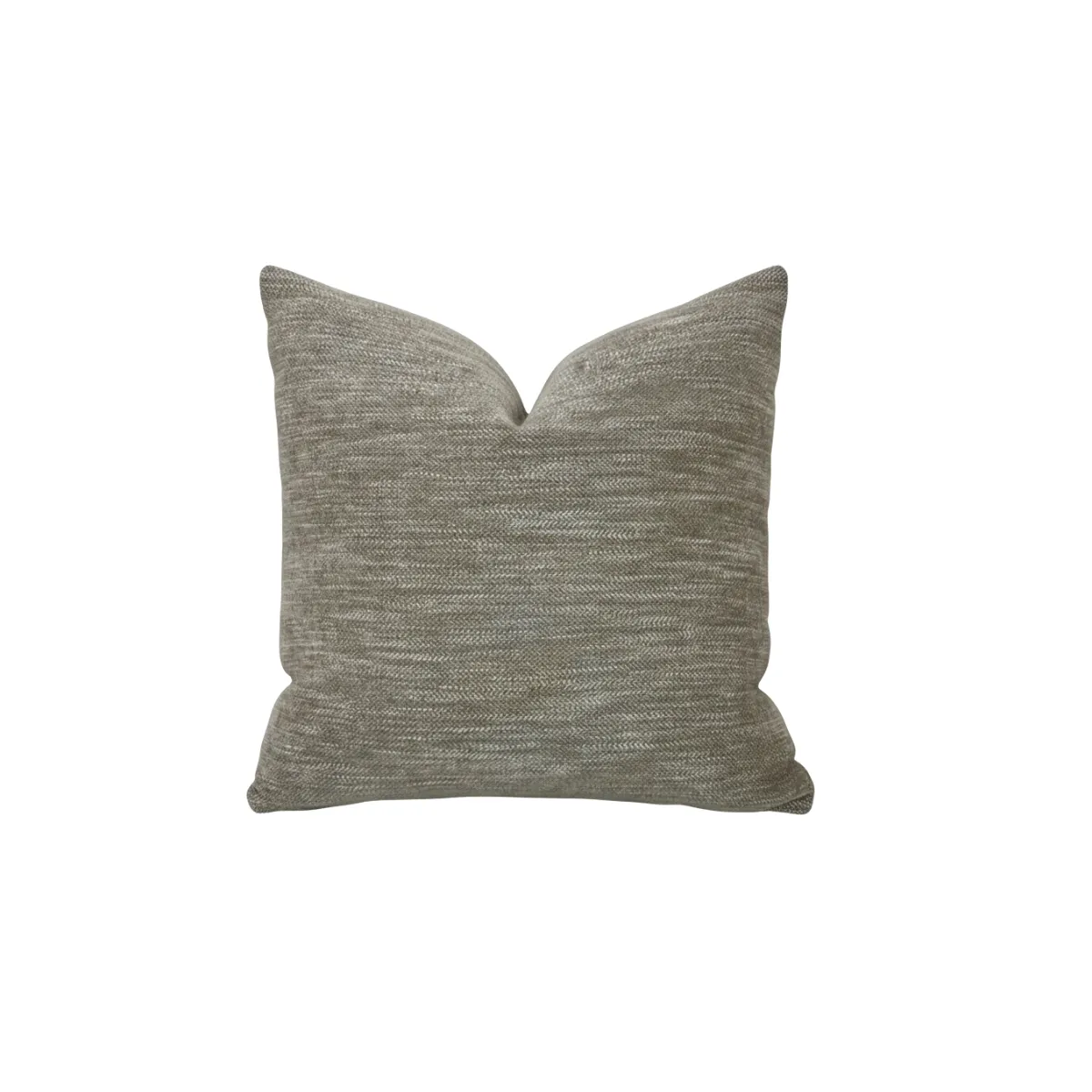 18" Square Throw Pillow - Olive Tone Fabric