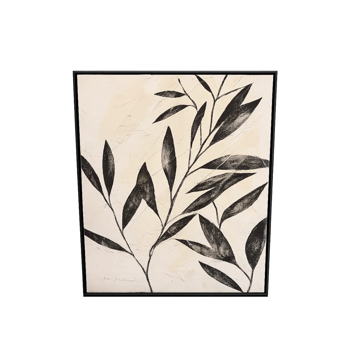 BOTANICAL ART ON TEXTURED CANVAS